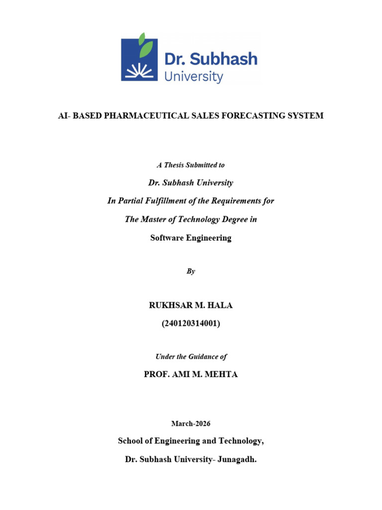 Rmh Full Thesis | PDF | Machine Learning | Forecasting