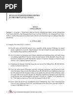 Rules on Expedited Procedures | PDF | Arbitration | Cause Of Action
