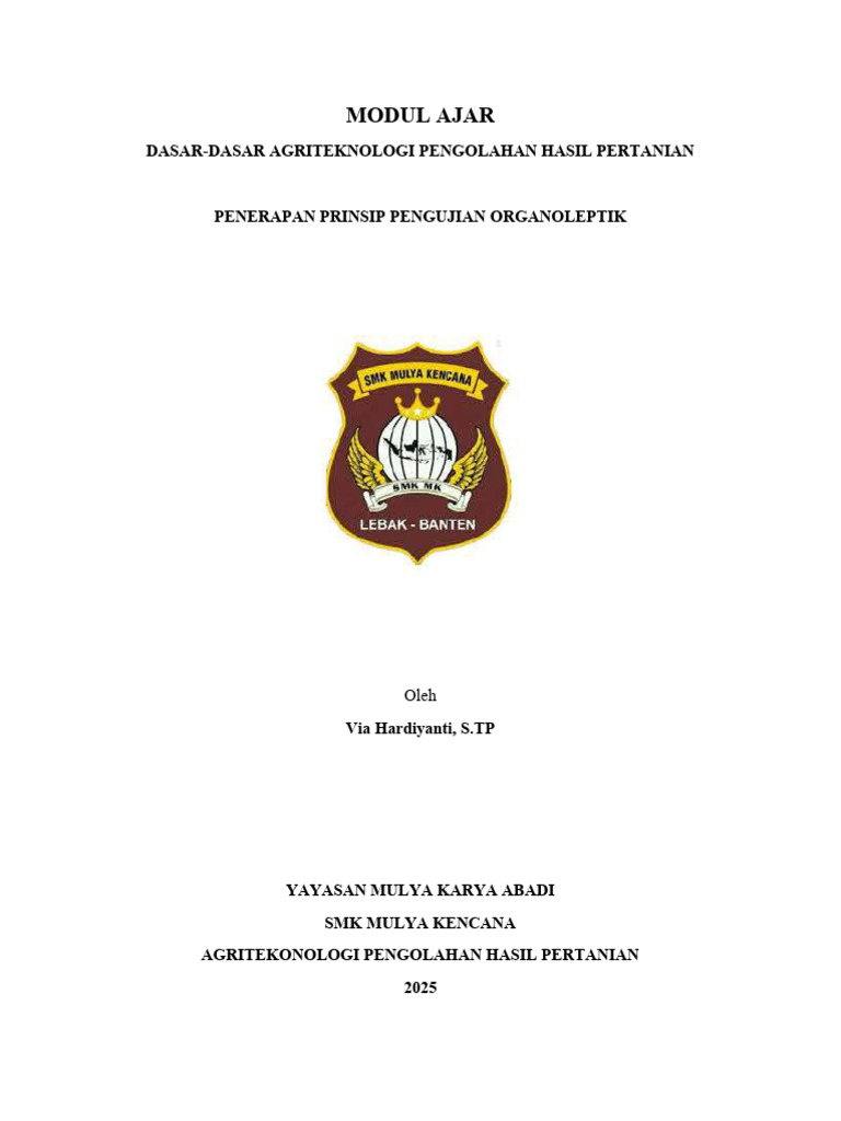 Modul Ajar Dasar APHP_Via Hardiyanti, STP | PDF