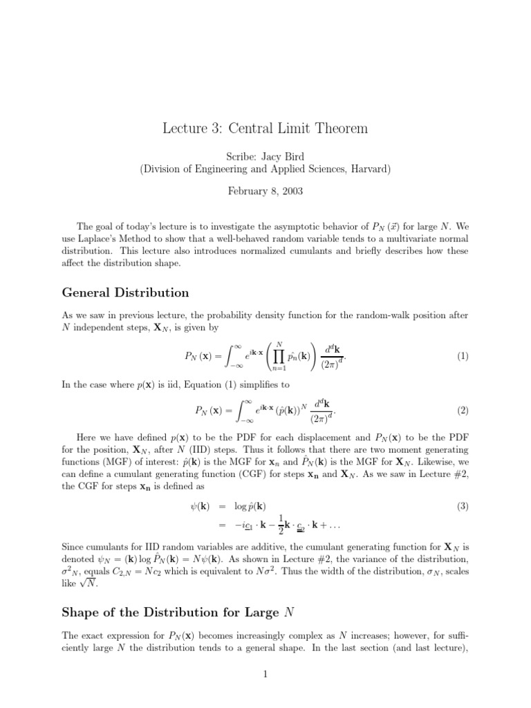 Lec03 | PDF | Probability Density Function | Normal Distribution
