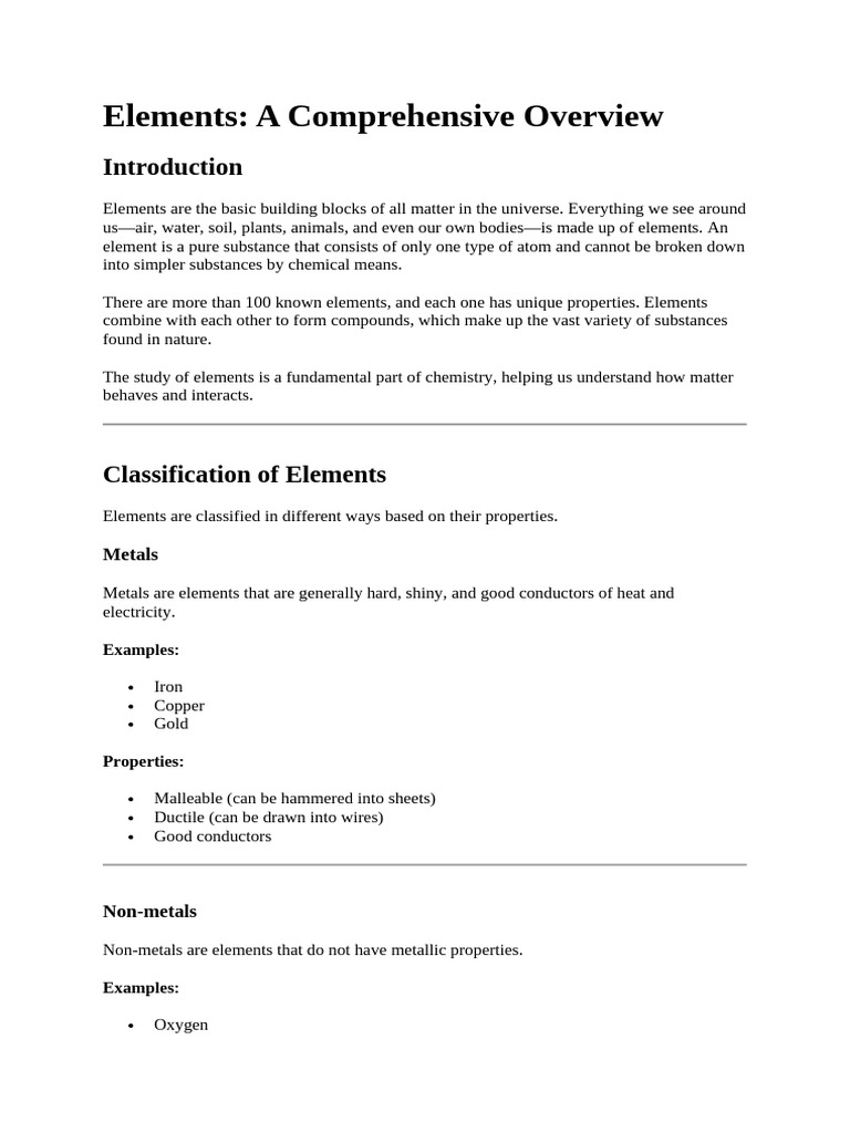 Elements | PDF | Chemical Elements | Atoms