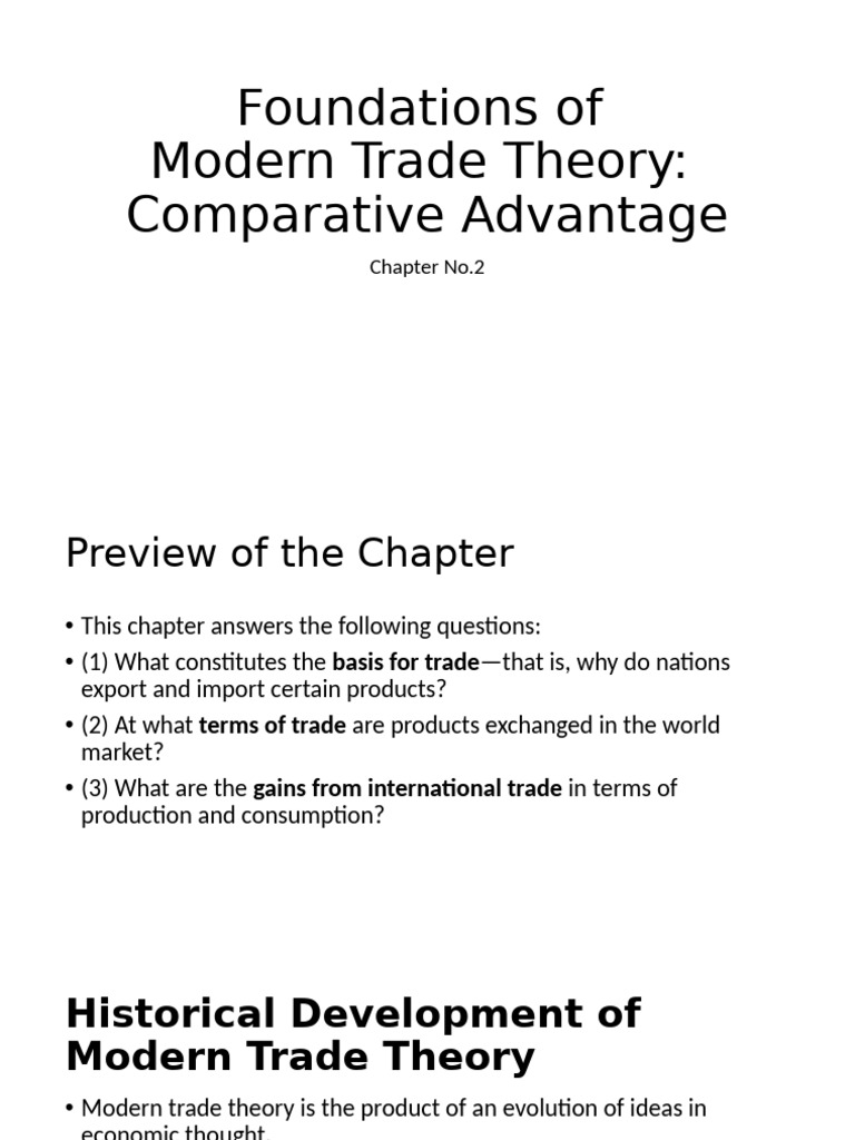 Chapter 2 International Trade | PDF