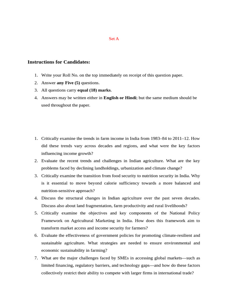 Final Set A | PDF