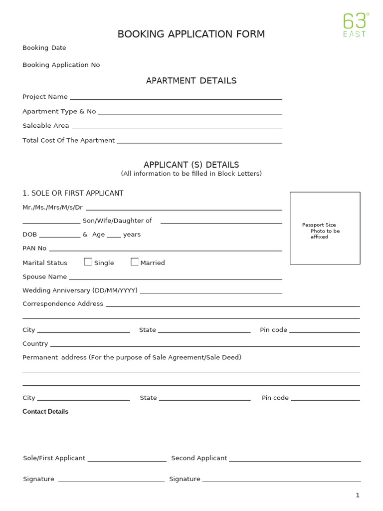 Atharv Booking_application-form | PDF | Payments