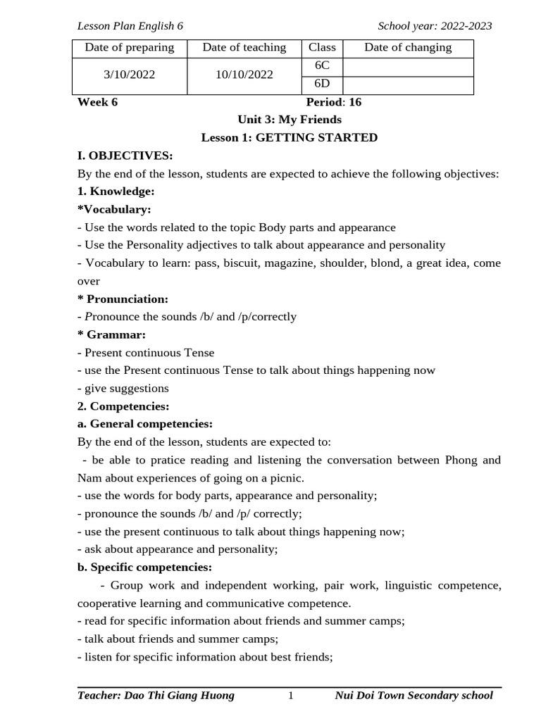 Unit 3 | PDF | Lesson Plan | Vocabulary