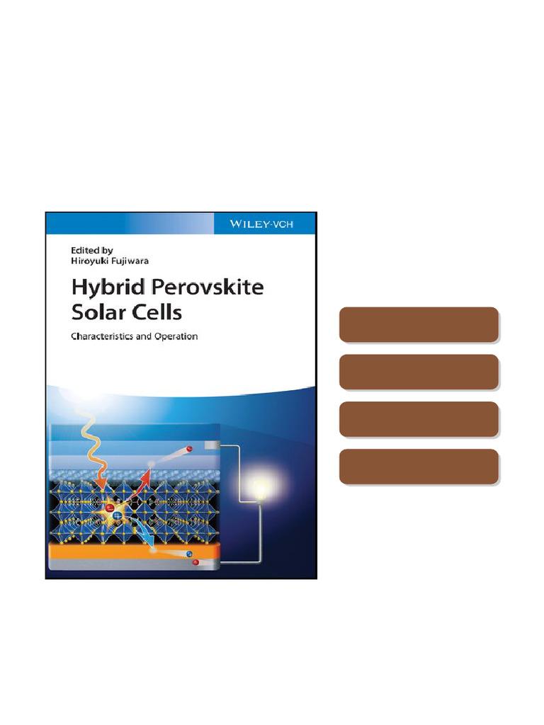Hybrid Perovskite Solar Cells Characteristics and Operation 1st Edition ...