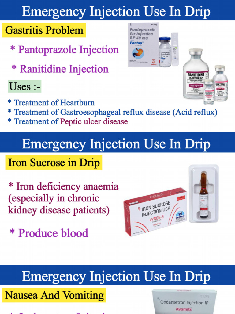 Emergency Injection Use In Drip?? | PDF