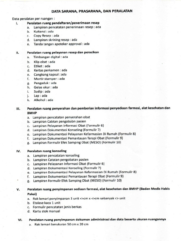 Sarana Dan Prasarana | PDF