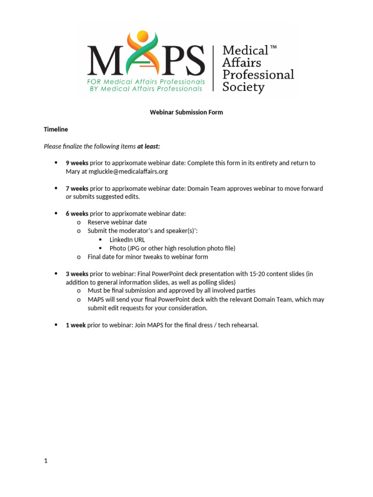 MAPS Partner Circle Webinar Form - 2024 | PDF | Web Conferencing ...