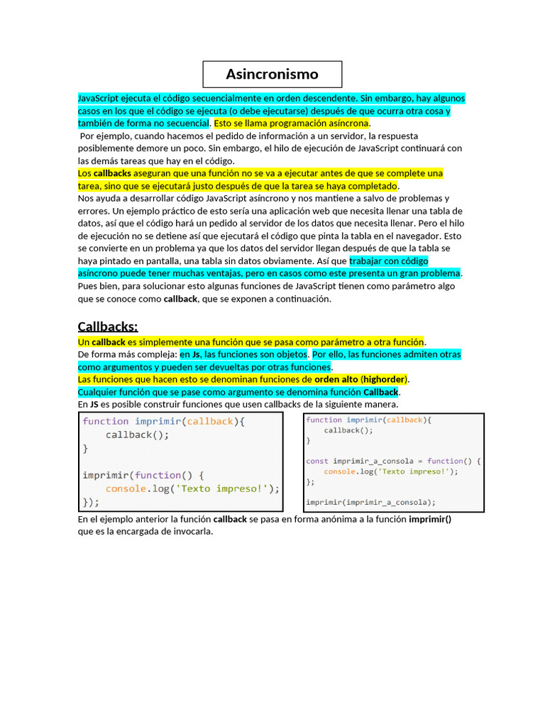 Clase 4 | PDF | Script Java | Devolución de llamada (programación de ...