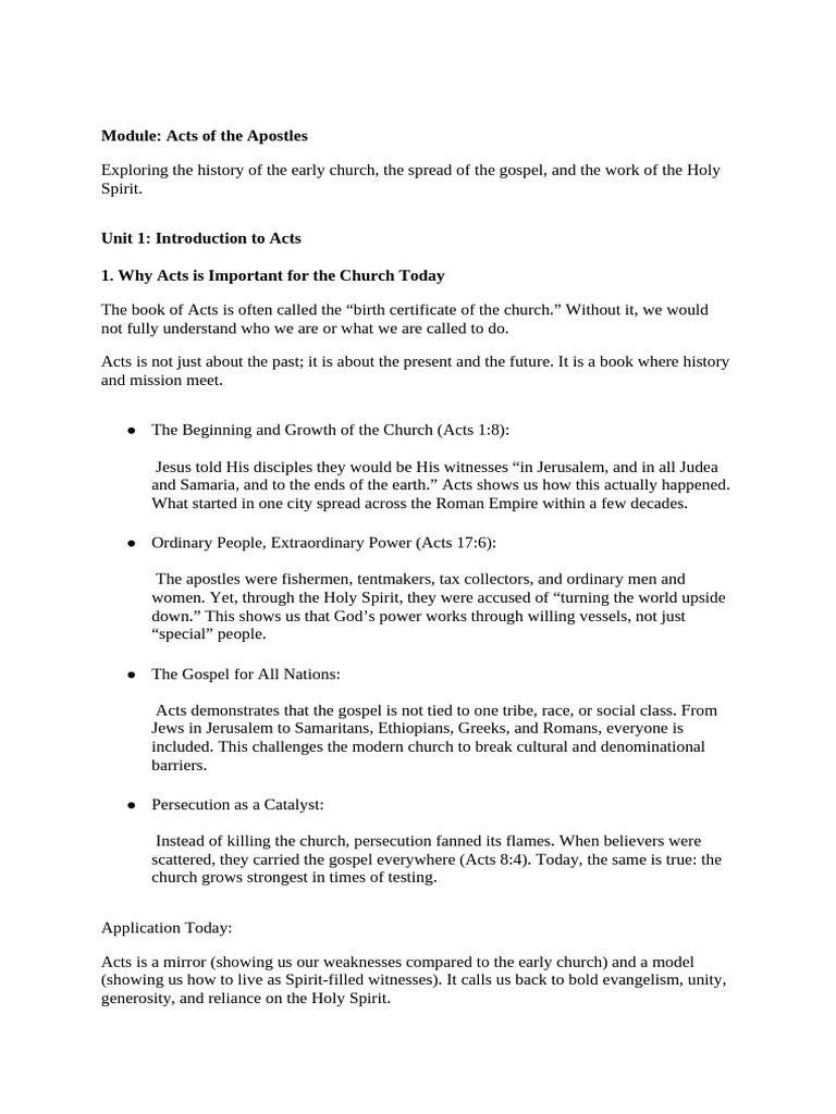 Mbs. Acts of the Apostles | PDF | Acts Of The Apostles | Paul The Apostle