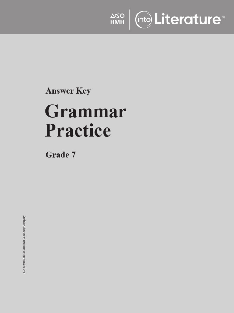 Grammar - Answerkey | PDF | Verb | Syntax