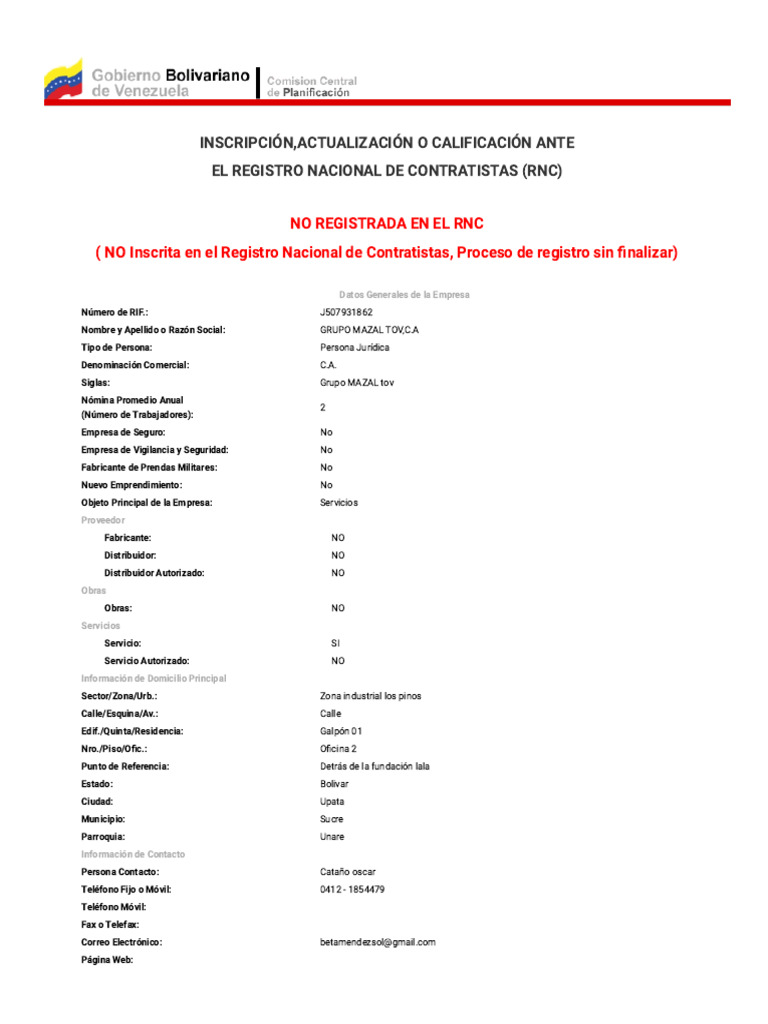 Sistema RNC en Línea | PDF