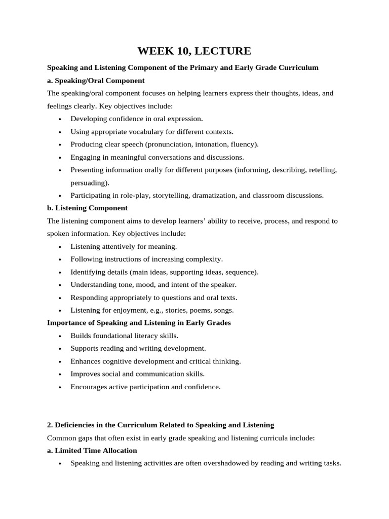 Week 10, Lecture Notes-1 | PDF | Educational Assessment | Reading ...