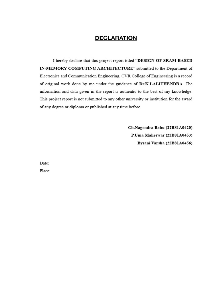 Declaration | PDF