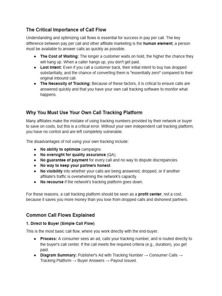 Critical Importance of Call Flow | PDF | Interactive Voice Response ...