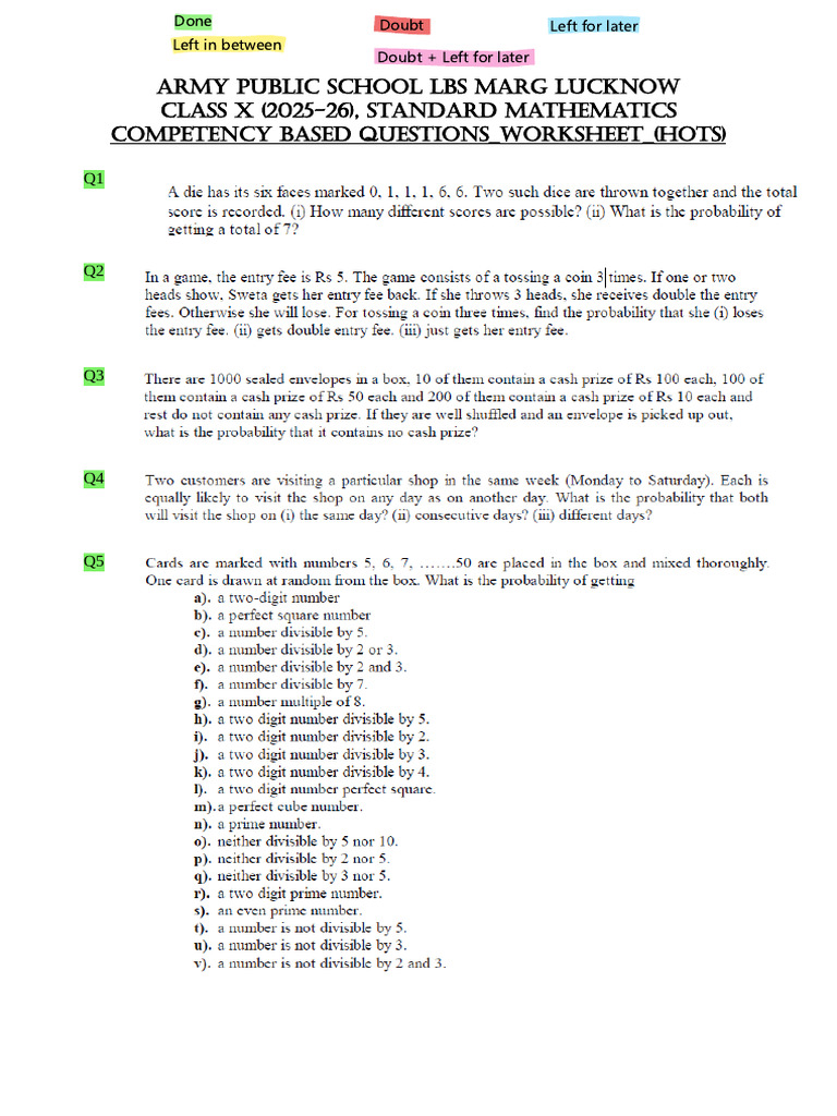 Worksheet(HOTS)_Competency Based Questions | PDF