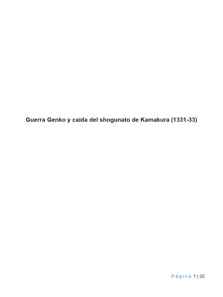 08 Guerra Genko y caída del shogunato de Kamakura (1331-33) | PDF
