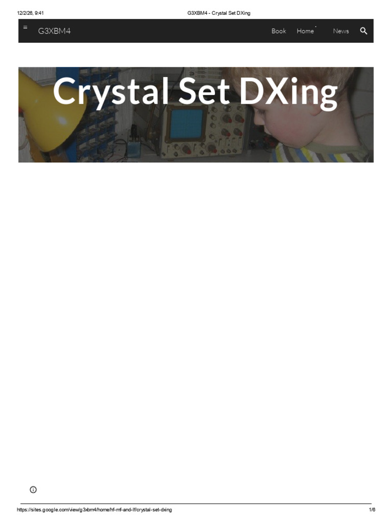 g3xbm4 - Crystal Set Dxing Galena | PDF | Detector (Radio) | Radio