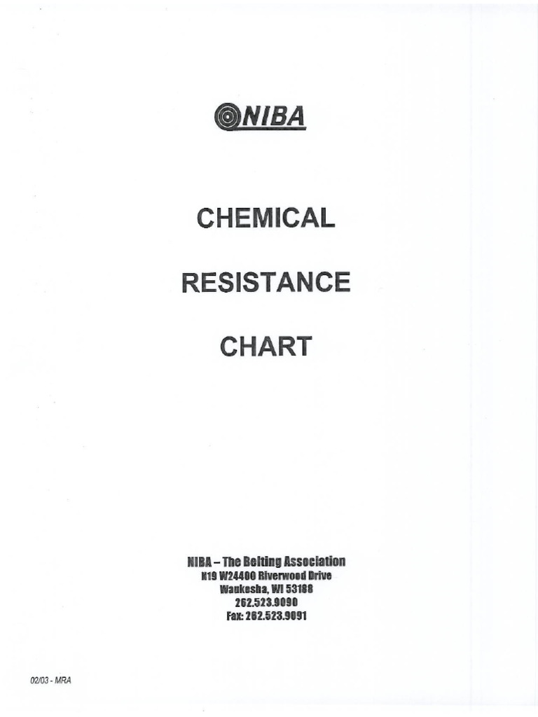 Chemical Resistance Chart | PDF