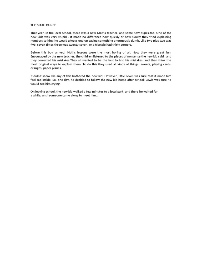 The Math Dunce | PDF
