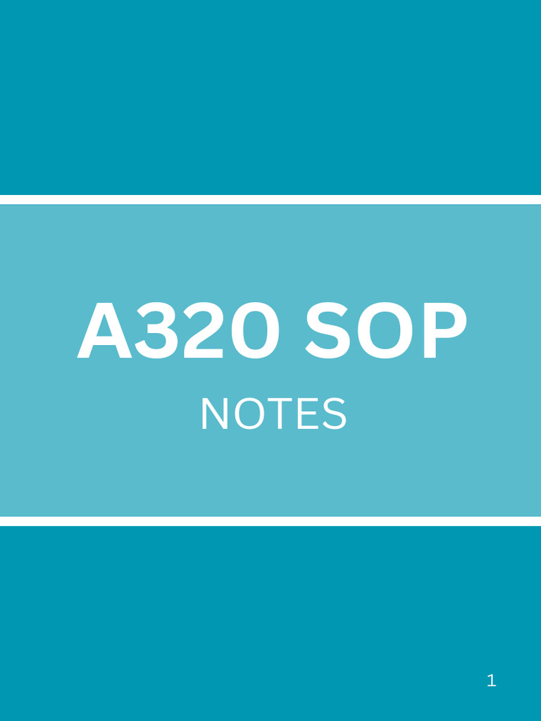 A320 Normal Procedures NOTES - 2025 | PDF | Landing Gear | Flap ...