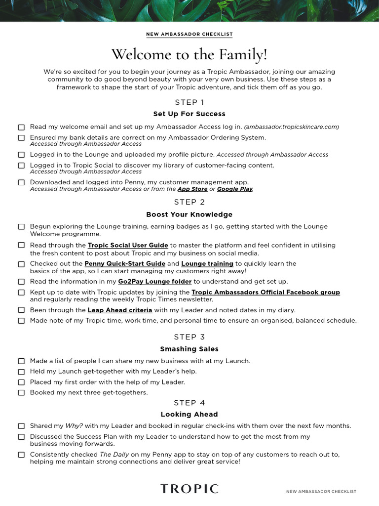 New Ambassador Checklist | PDF | Google Play | Websites