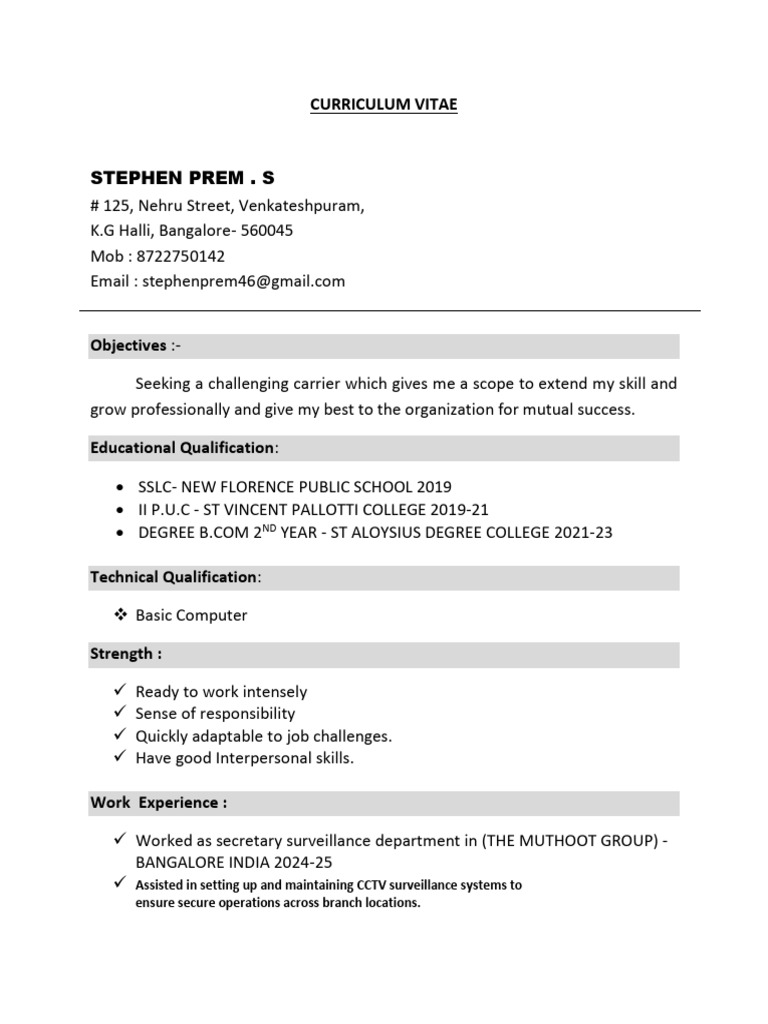 Stephen's Resume | PDF