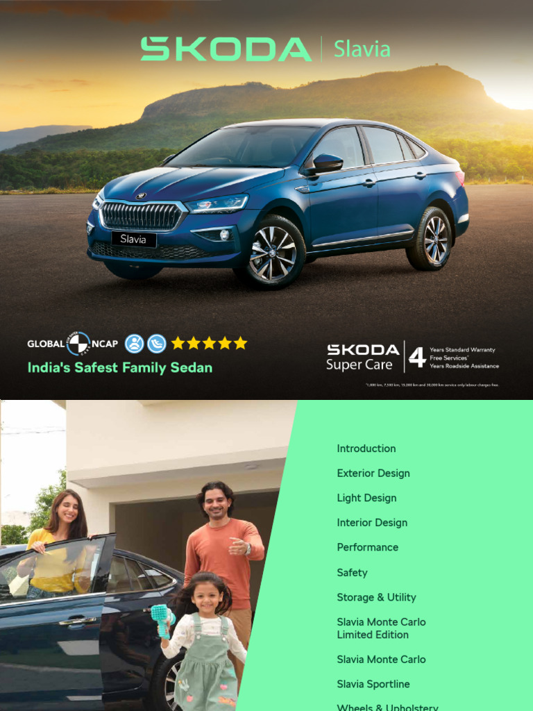 Slavia Full Brochure - 2026 | PDF | Airbag | Anti Lock Braking System