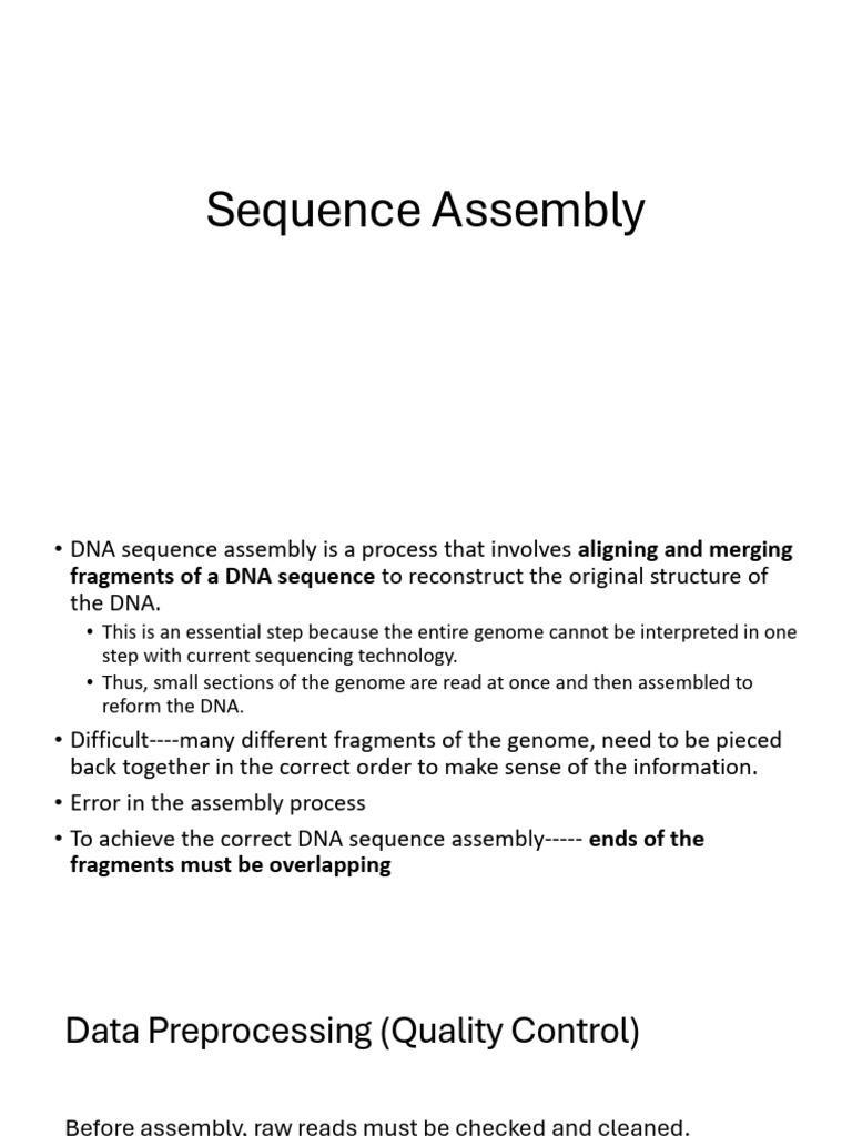 Sequence Assembly-New | PDF