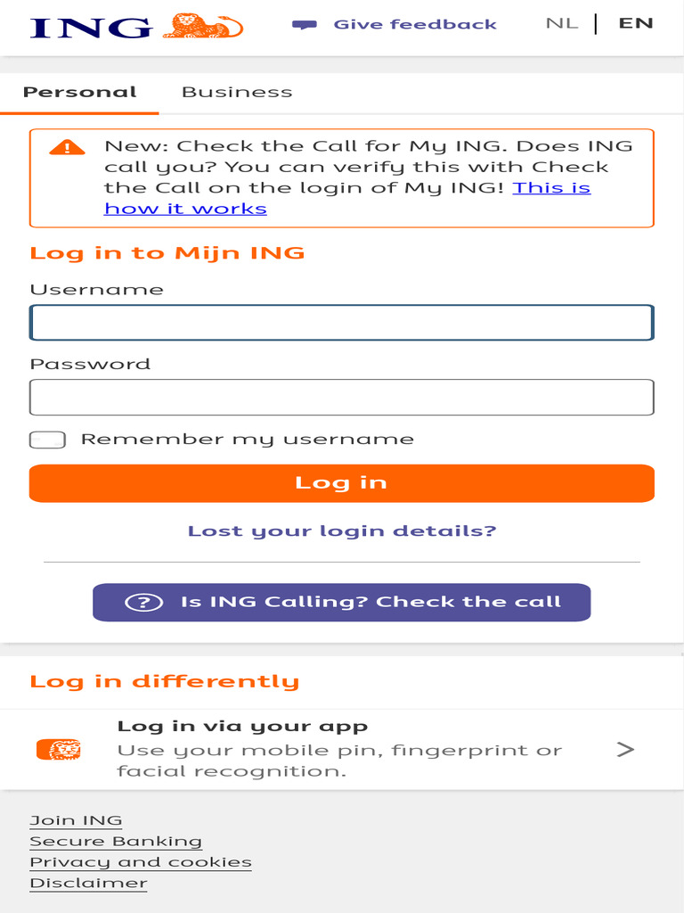 Httpsmijn Ing Nllogin | PDF