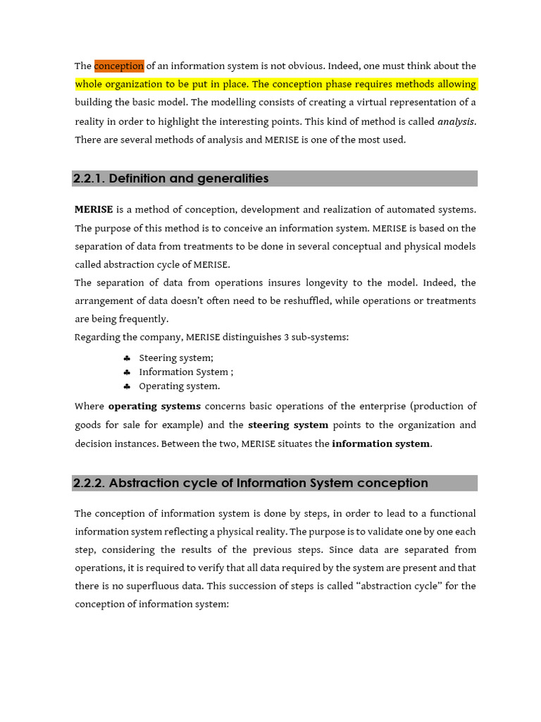 Introduction to MERISE | PDF
