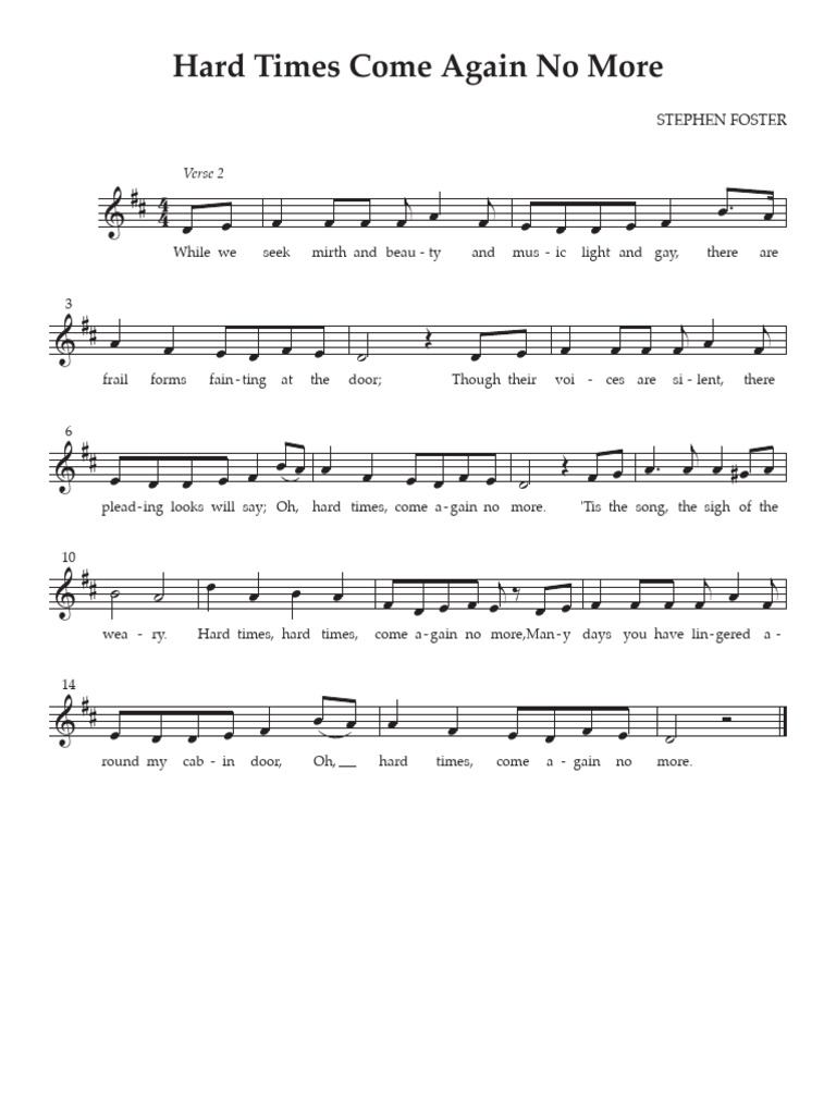 Hard Times - Lead Sheet | PDF