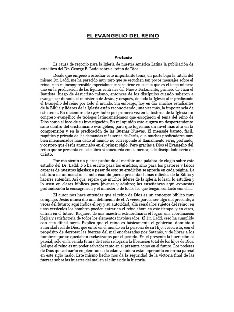 1.Ladd.george.el Evangelio Del Reino | PDF | Reinado y reino de dios ...