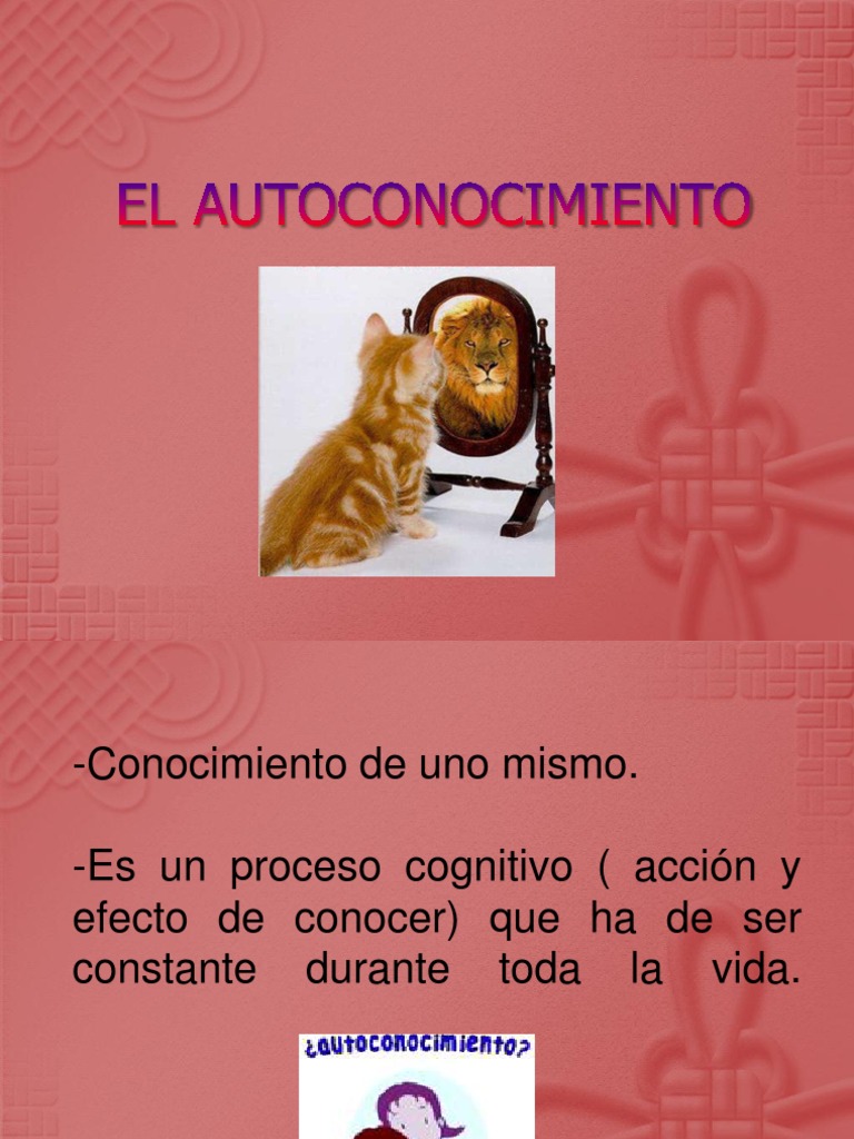 El Autoconocimiento | PDF | Desarrollo personal | Conocimiento