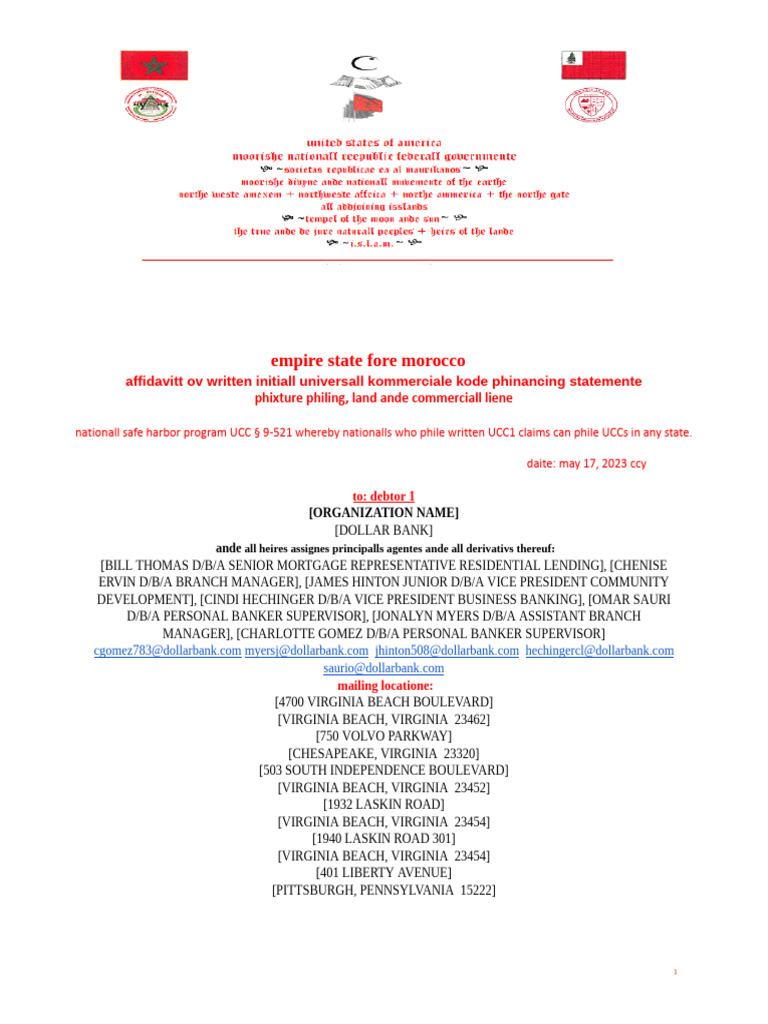 Ucc1 Macnl111111119 [Dollarbank,Americanbankersasso.] | PDF