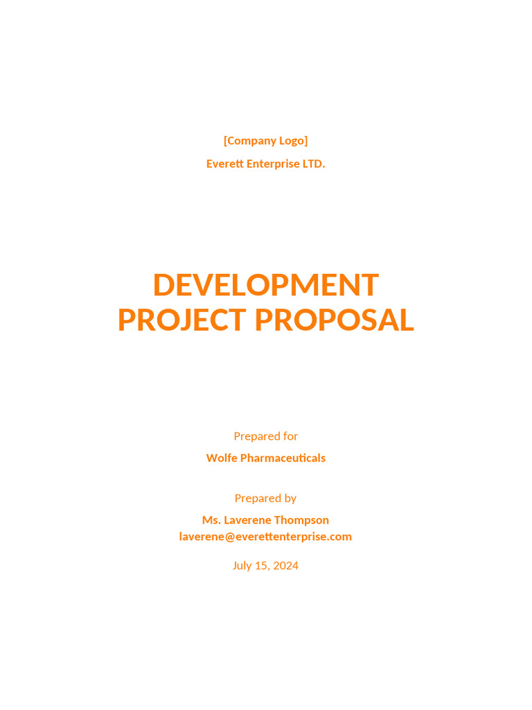 Development Project Proposal Template | PDF | Economies | Business
