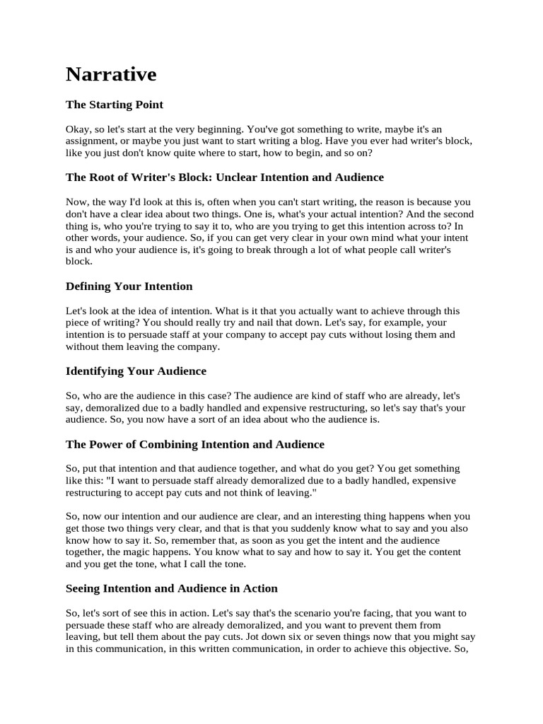 Narrative | PDF