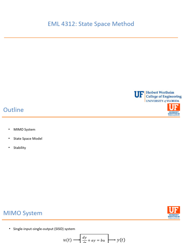 Lecture 17 - State Space Model | PDF | Mathematical Relations | Linear ...