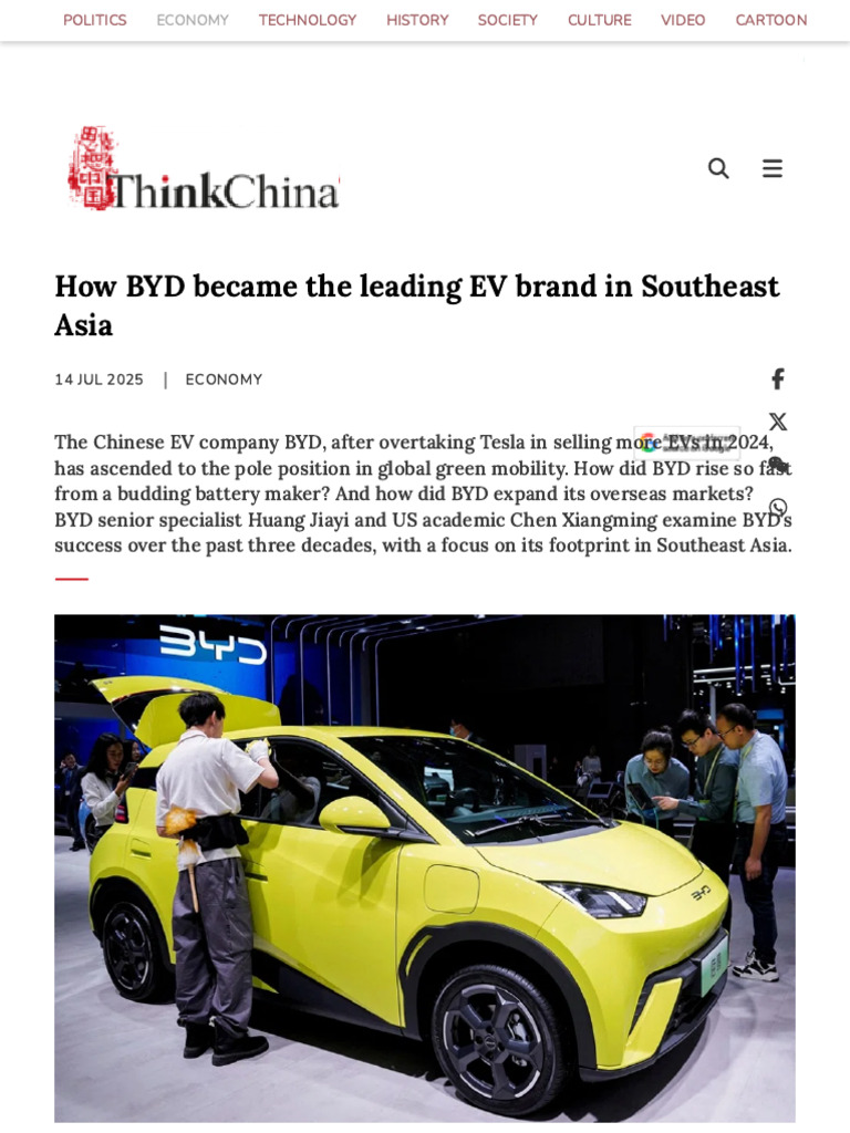 How BYD Became The Leading EV Brand in Southeast Asia | PDF | Cambodia ...