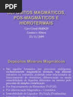 Aula10 Depósitos Magmáticos, Pós-magmáticos e hidrotermais