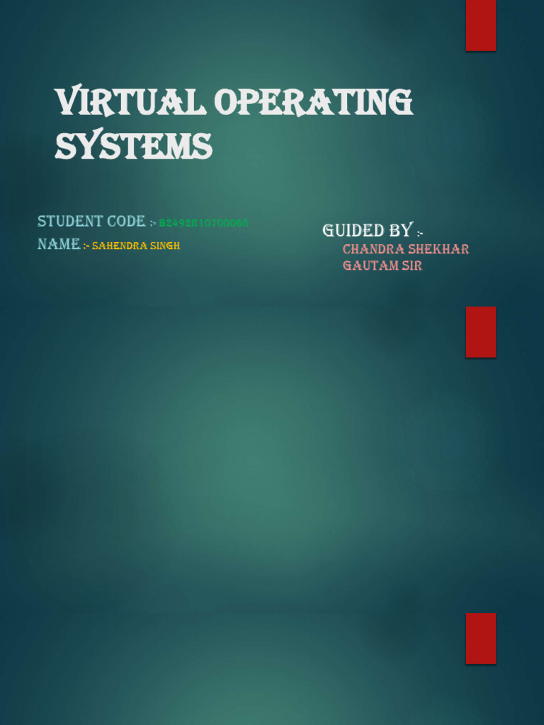 Virtual Operating Systems | PDF