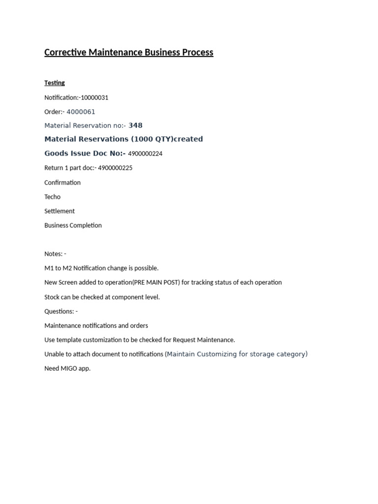 Corrective Maint | PDF
