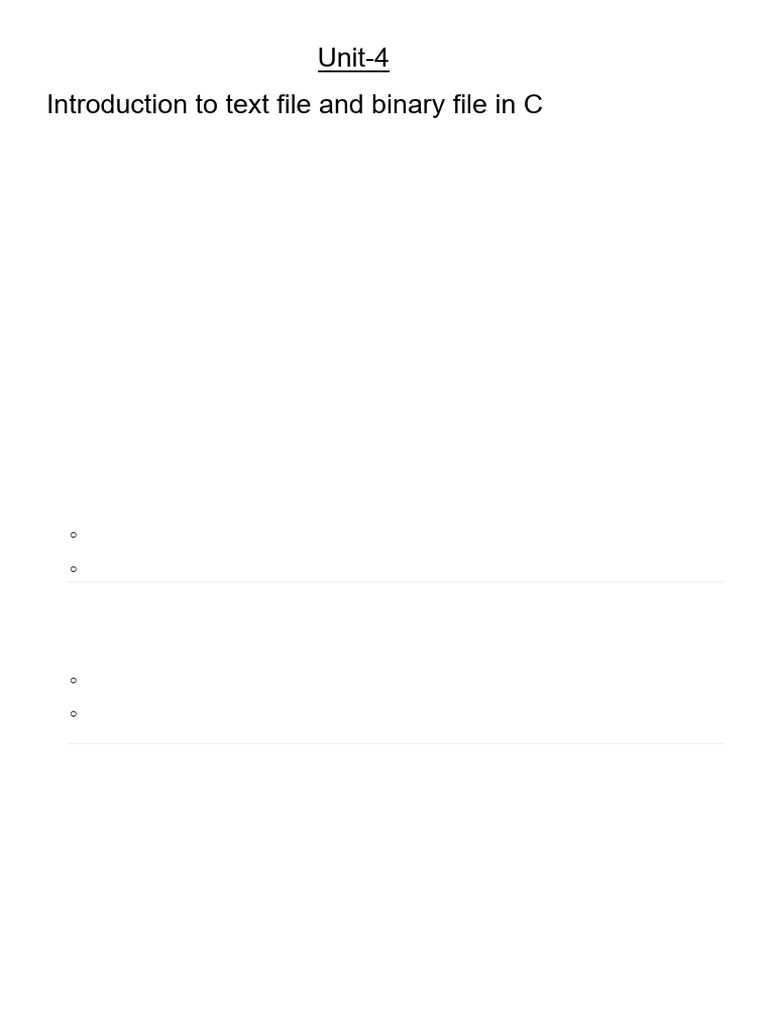 Unit 4 C Programming | PDF | Pointer (Computer Programming) | Computer File