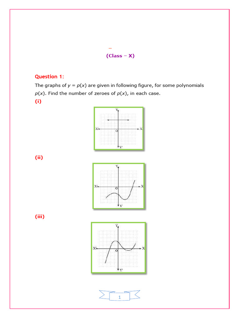 Ncert Polynomial Solution | PDF | Quadratic Equation | Zero Of A Function