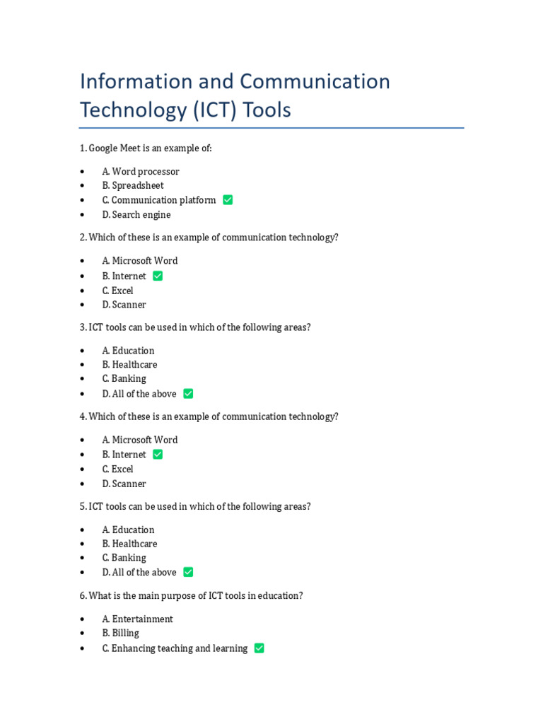 ICT Tools | PDF | Information And Communications Technology ...