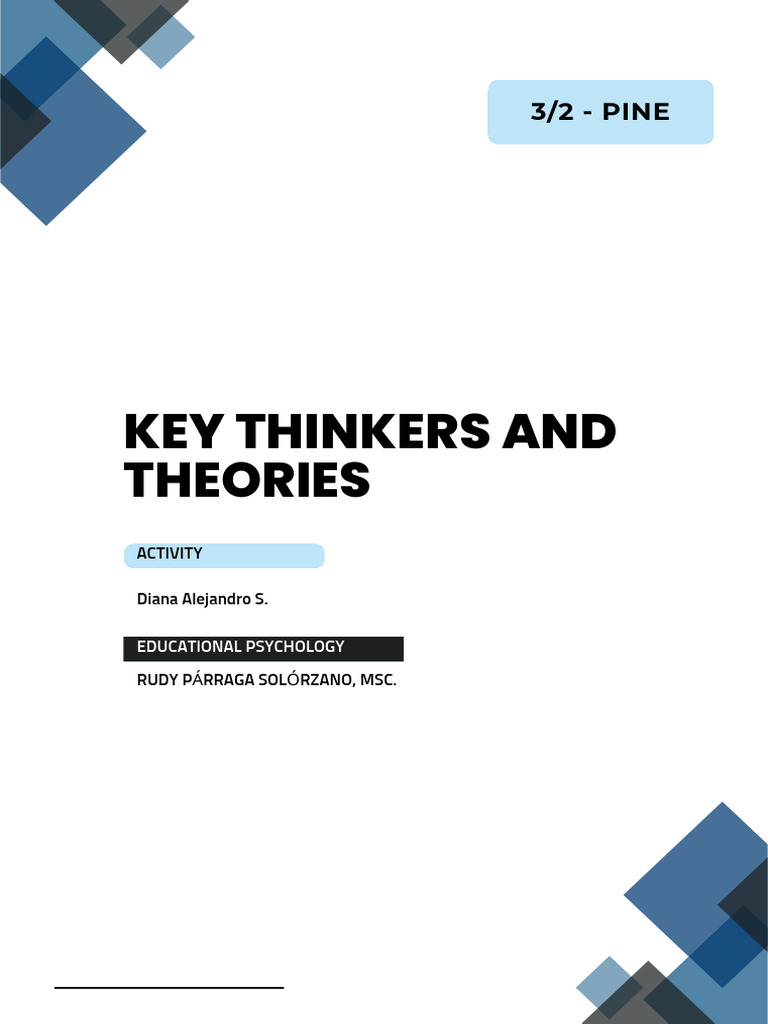 Key thinkers and theories | PDF | Educational Psychology | Learning