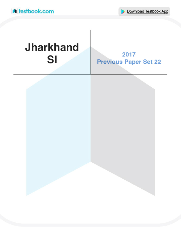 Jharkhand Si 2017 Previous Paper Set 22 Cbc613f0 Copy | PDF