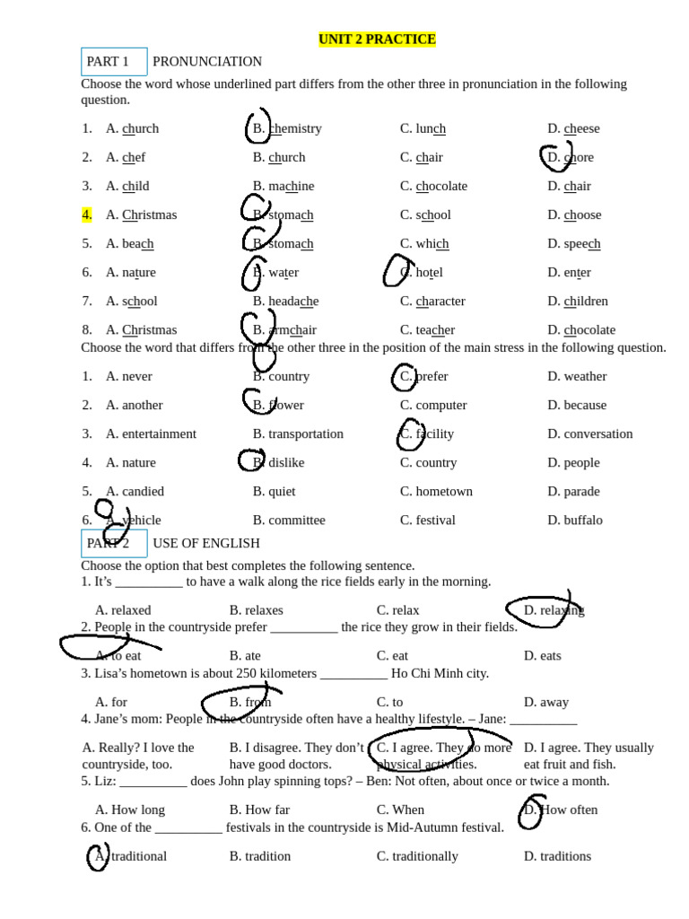 Unit 2 Practice-1 Answer | PDF