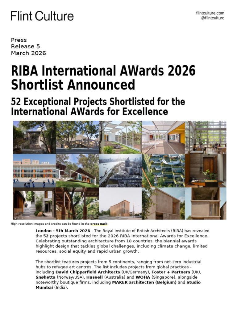 RIBA - International Awards | PDF